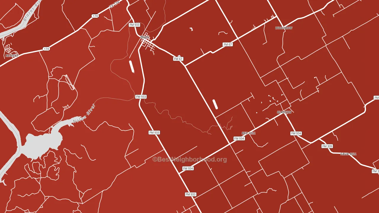 76627, TX block-group political-lean map