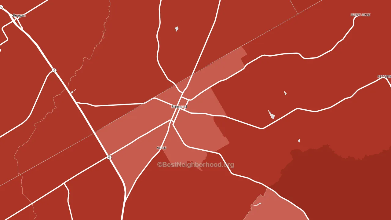 76629, TX block-group political-lean map