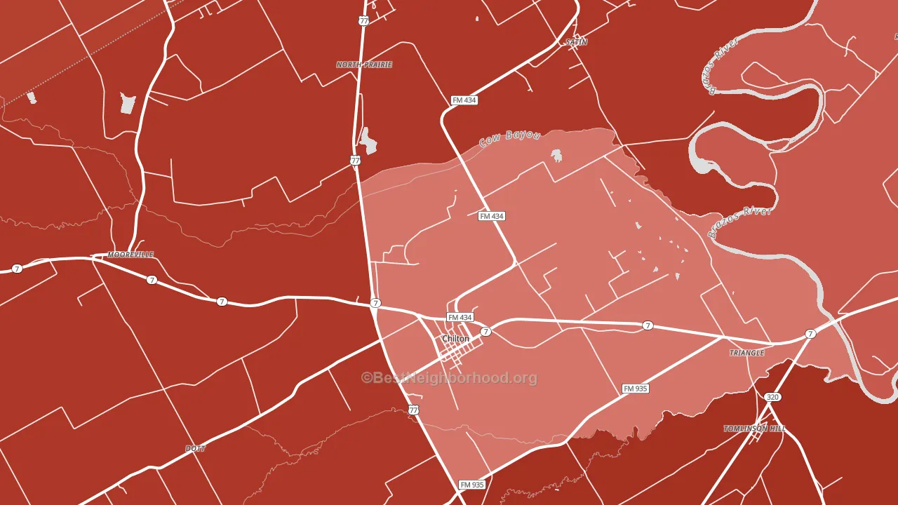 76632, TX block-group political-lean map