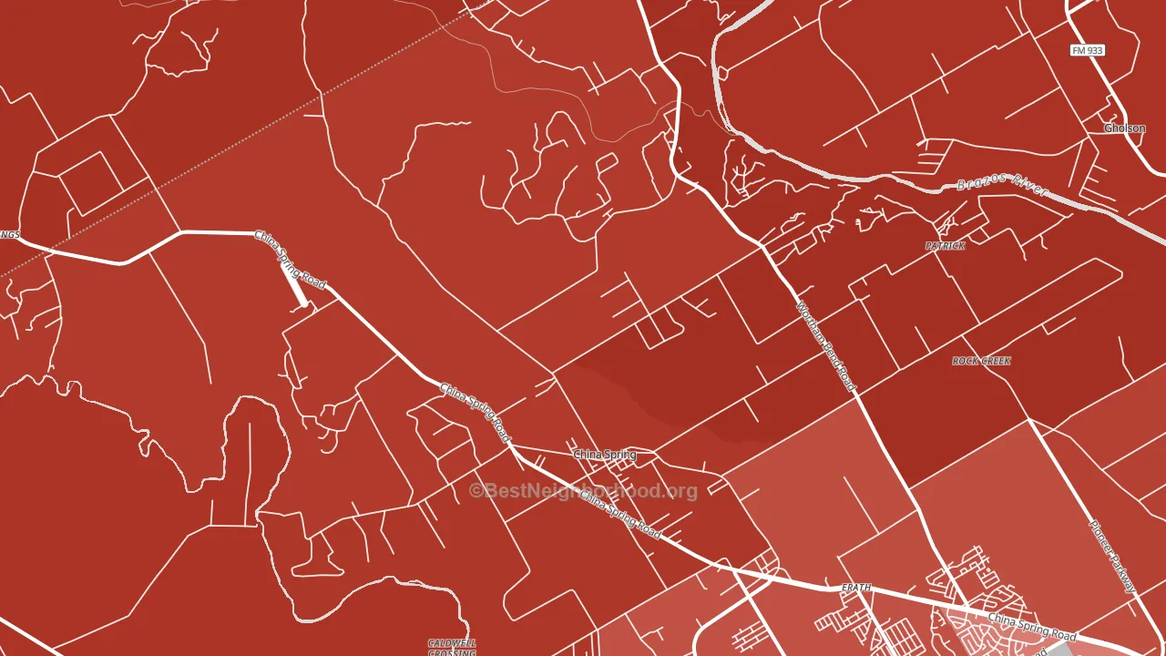 76633, TX block-group political-lean map