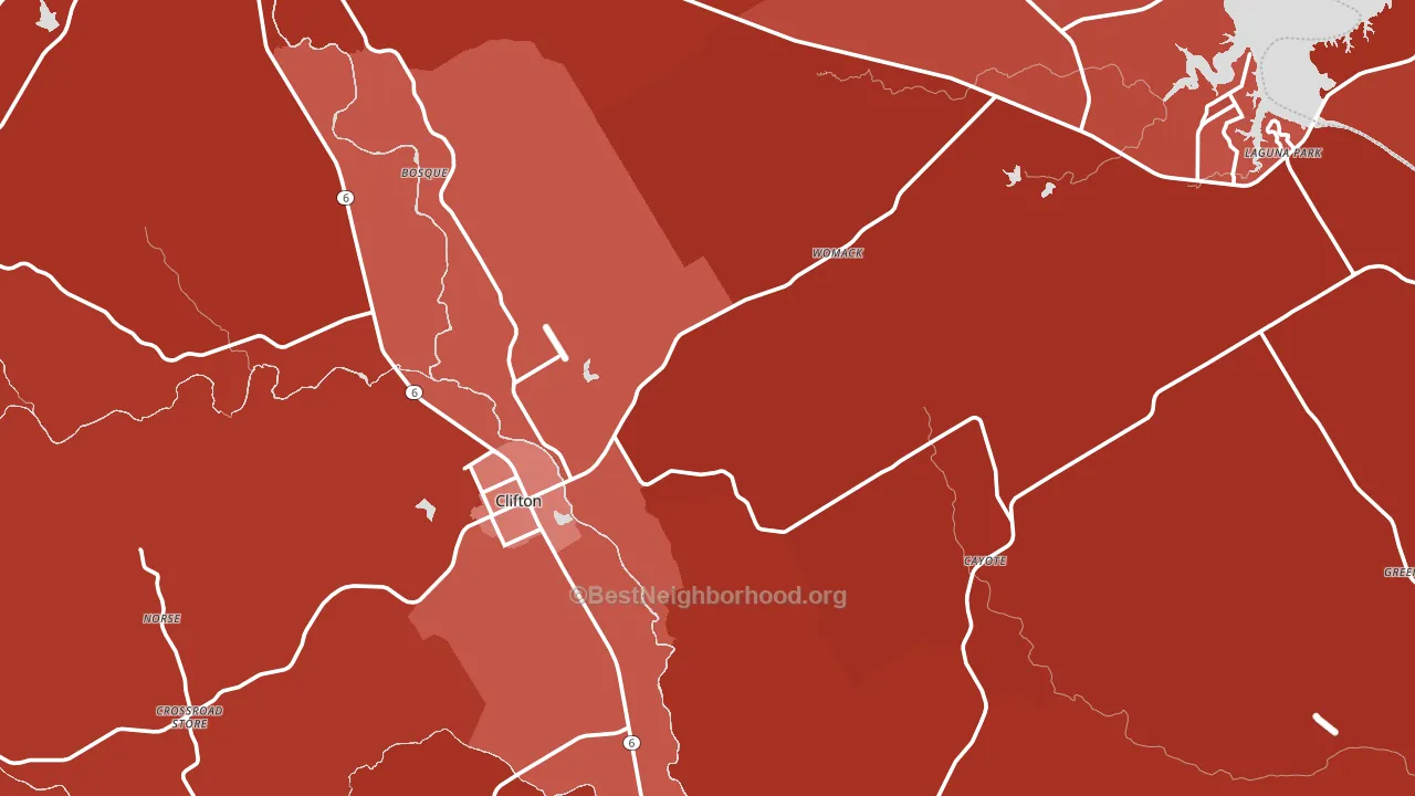 76634, TX block-group political-lean map