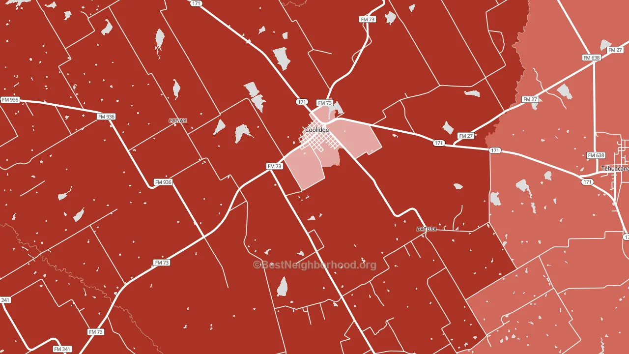 76635, TX block-group political-lean map