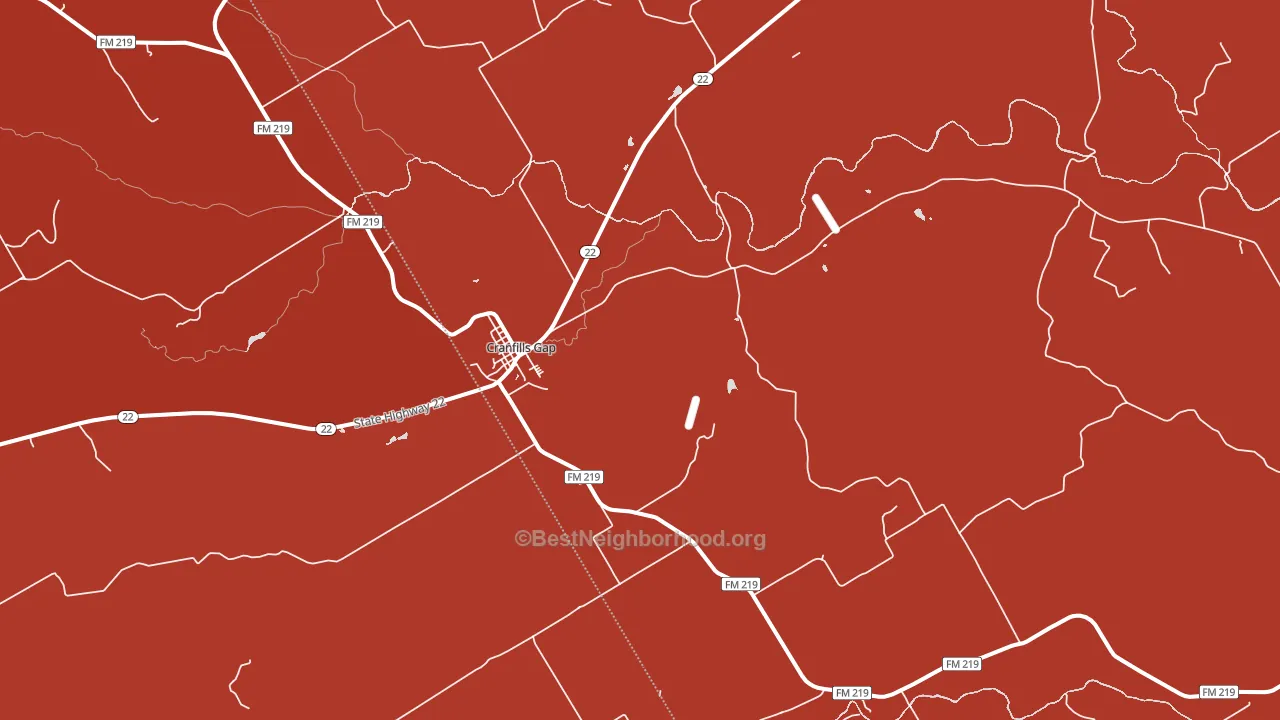 76637, TX block-group political-lean map