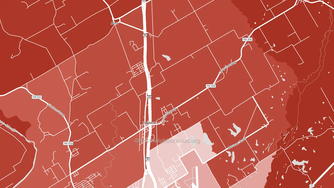 76640, TX block-group political-lean map