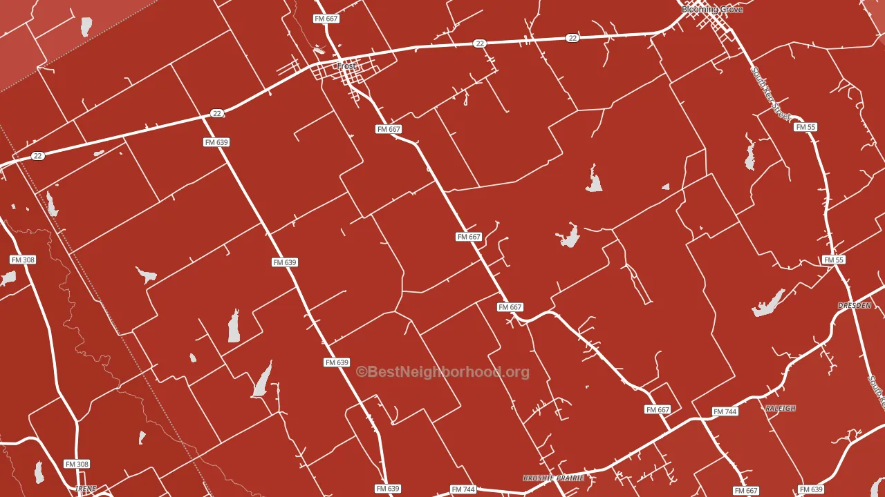 76641, TX block-group political-lean map