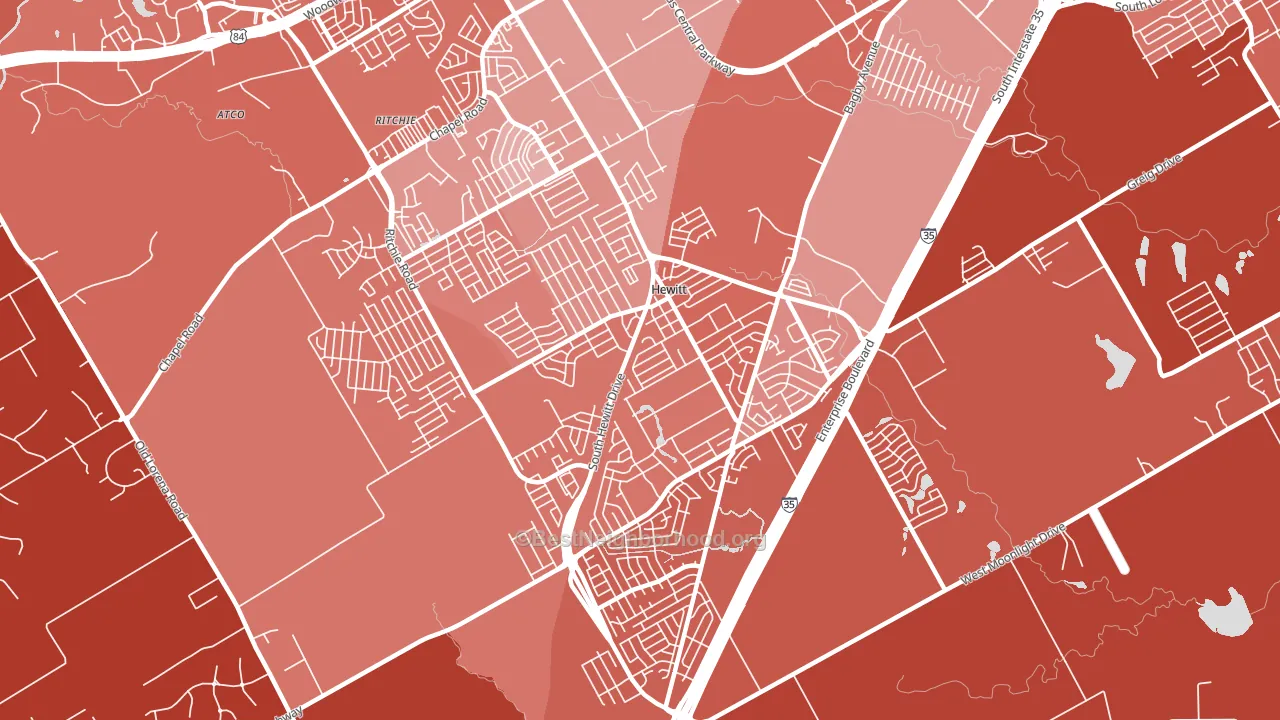 76643, TX block-group political-lean map
