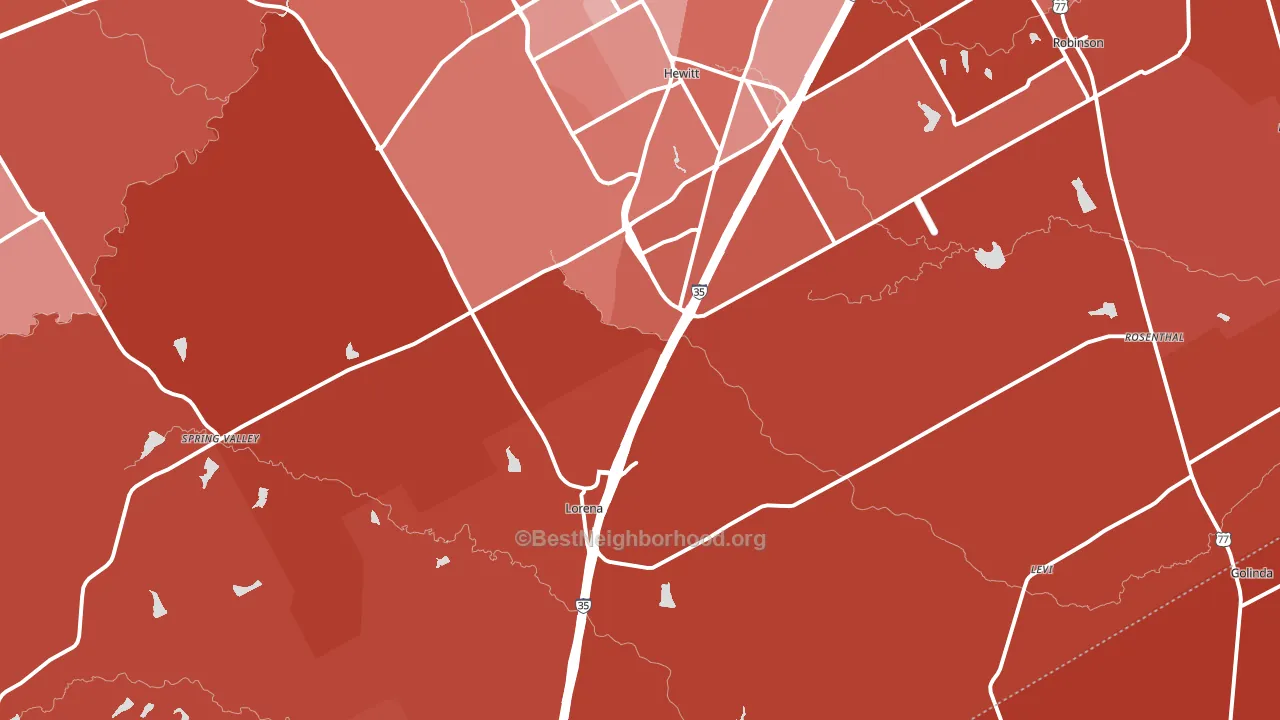 76655, TX block-group political-lean map