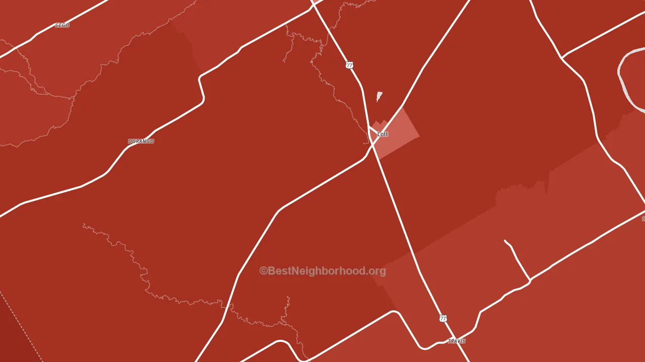 76656, TX block-group political-lean map