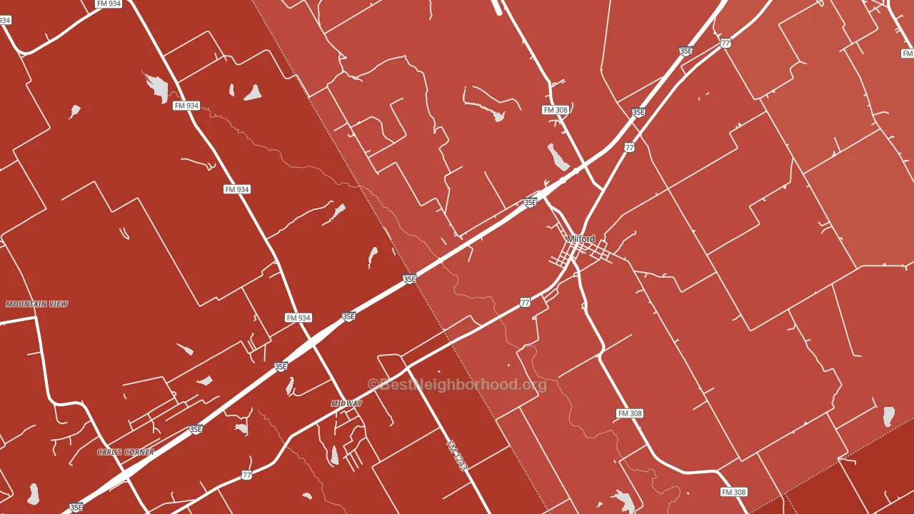 76670, TX block-group political-lean map