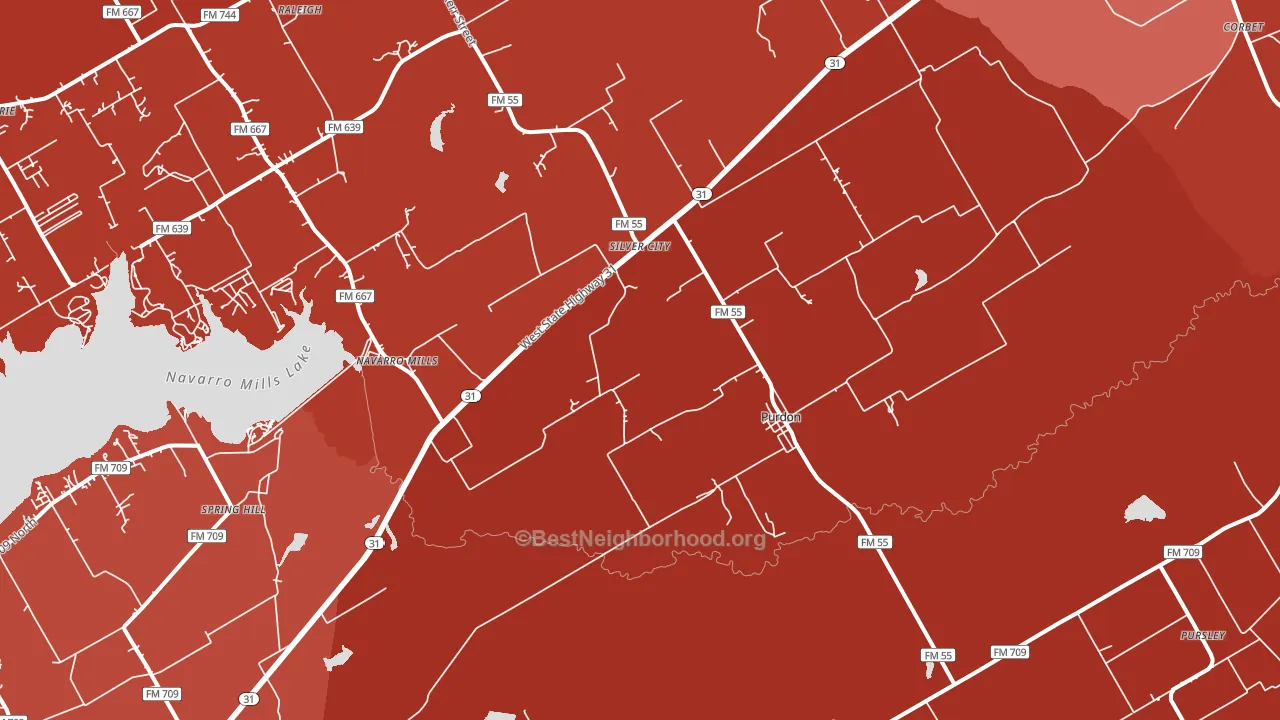 76679, TX block-group political-lean map