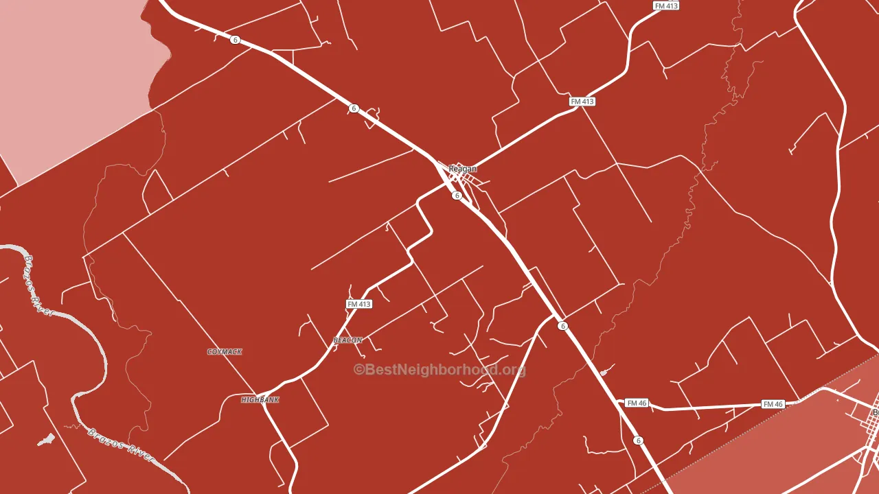 76680, TX block-group political-lean map