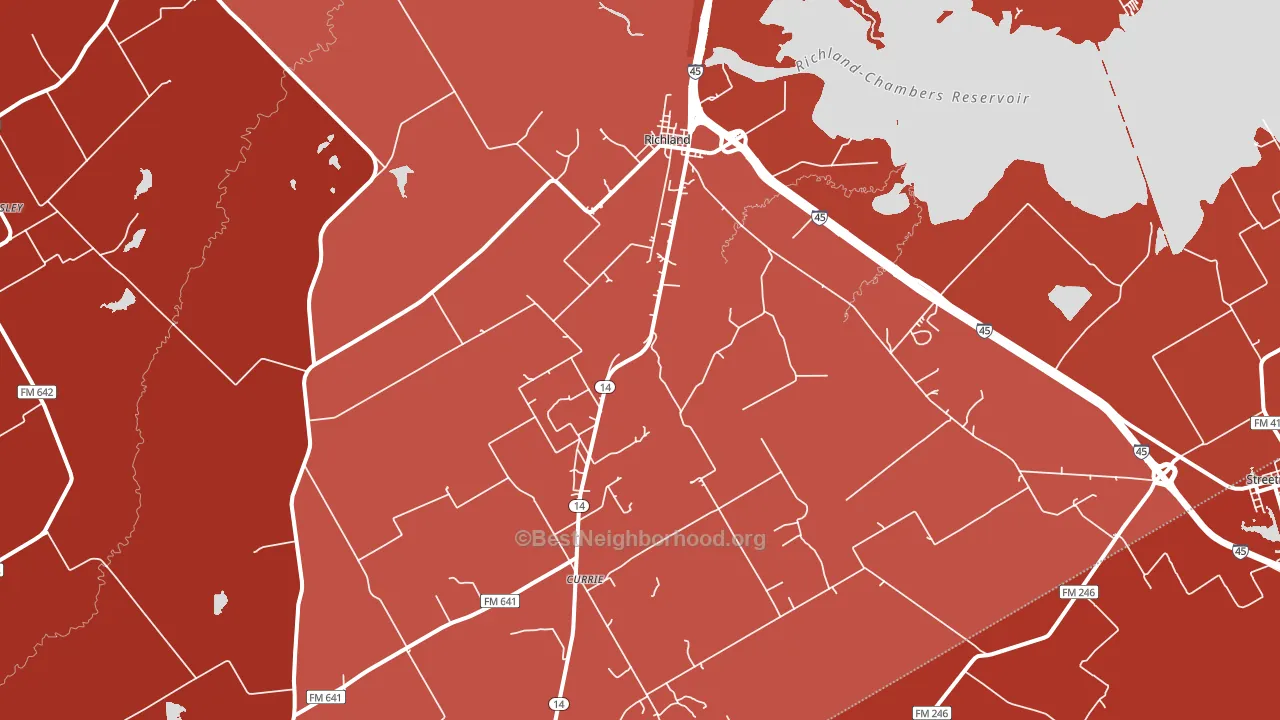76681, TX block-group political-lean map
