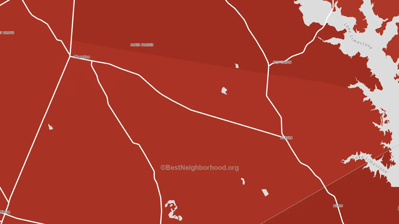 76687, TX block-group political-lean map