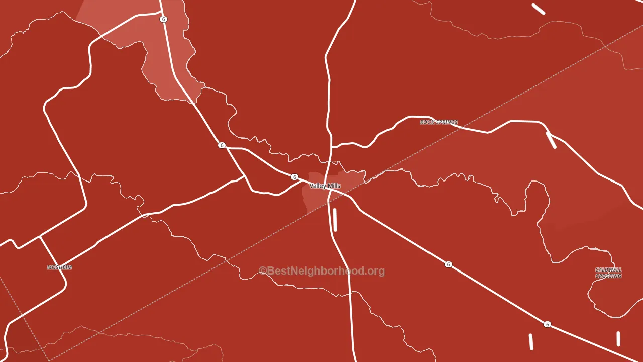 76689, TX block-group political-lean map