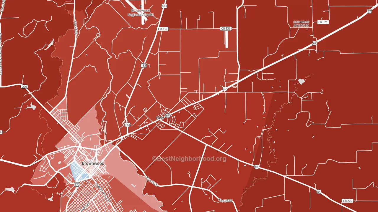 76802, TX block-group political-lean map