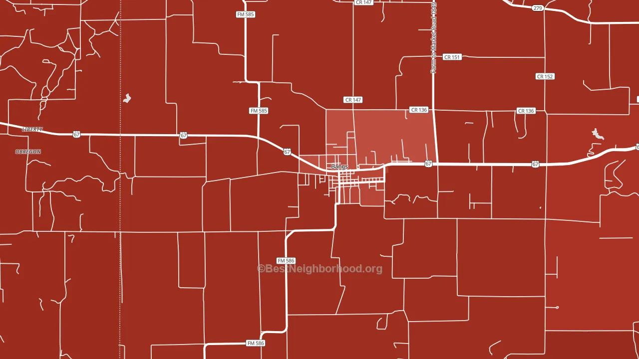 76823, TX block-group political-lean map
