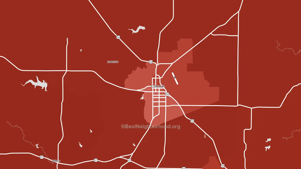 76834, TX block-group political-lean map