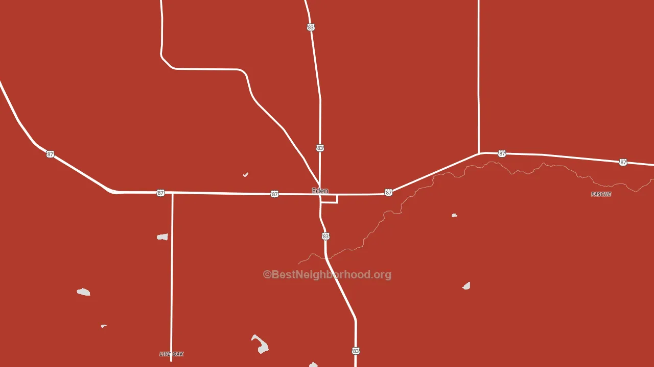 76837, TX block-group political-lean map
