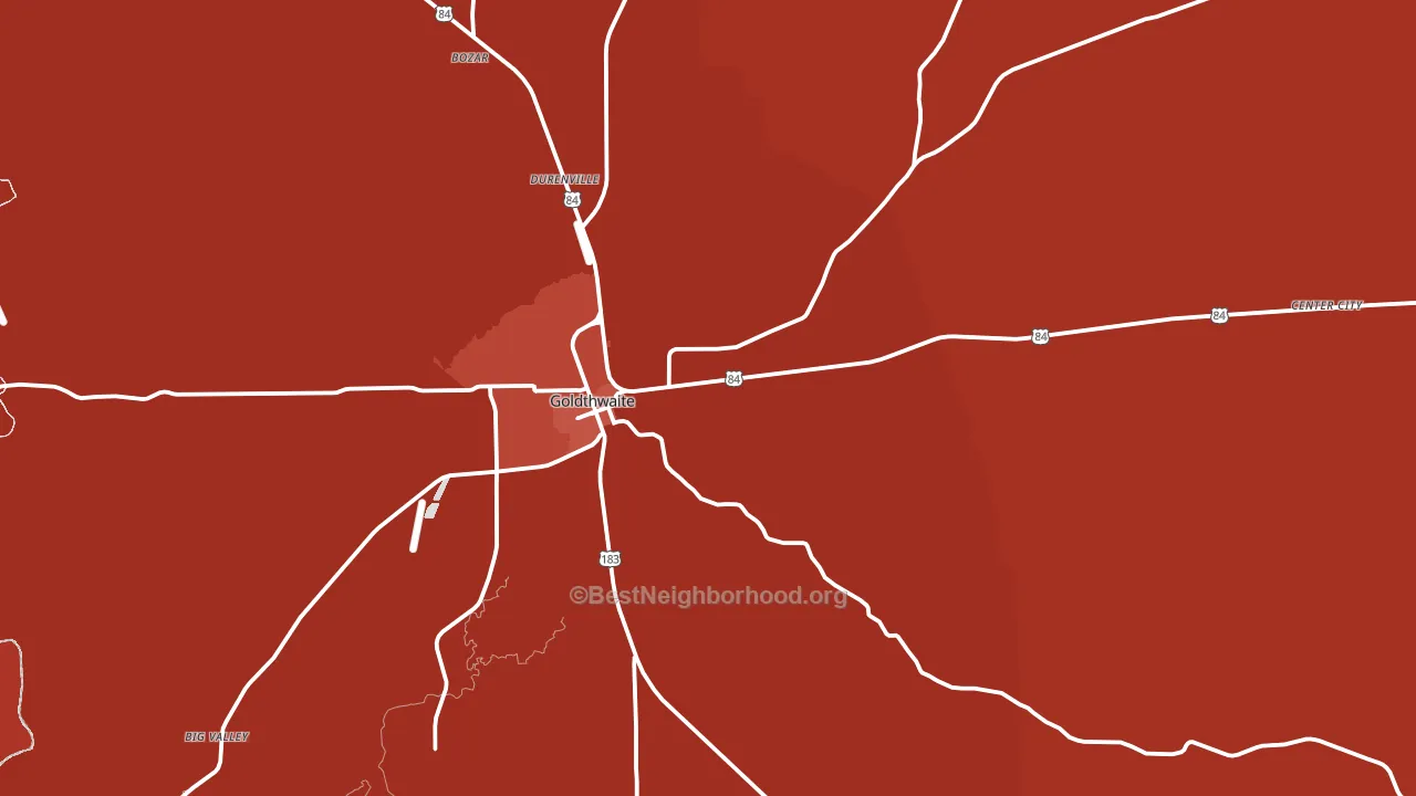 76844, TX block-group political-lean map