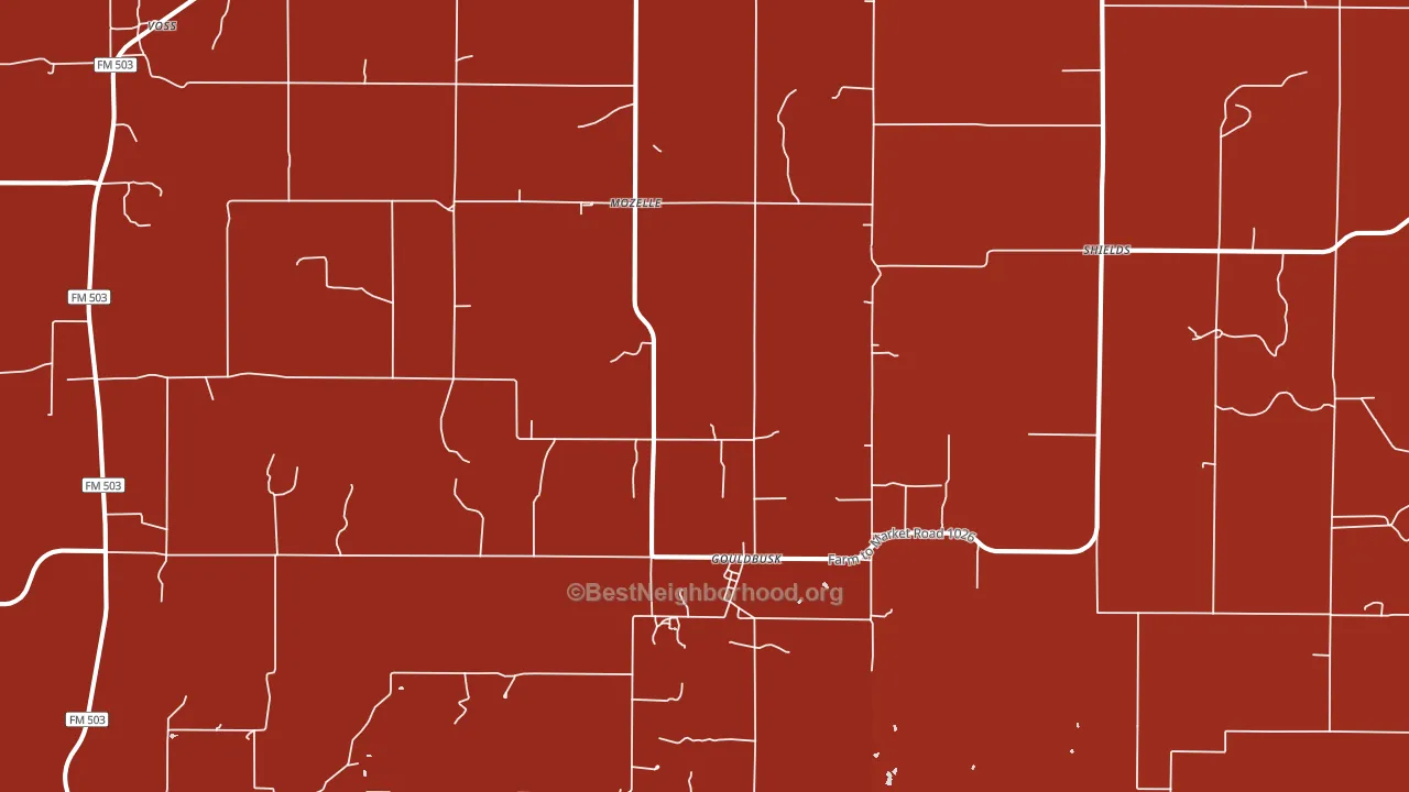 76845, TX block-group political-lean map