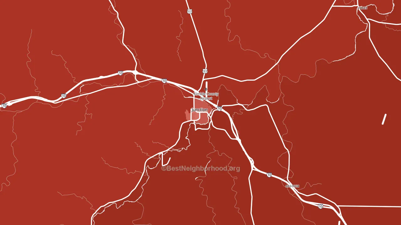76849, TX block-group political-lean map