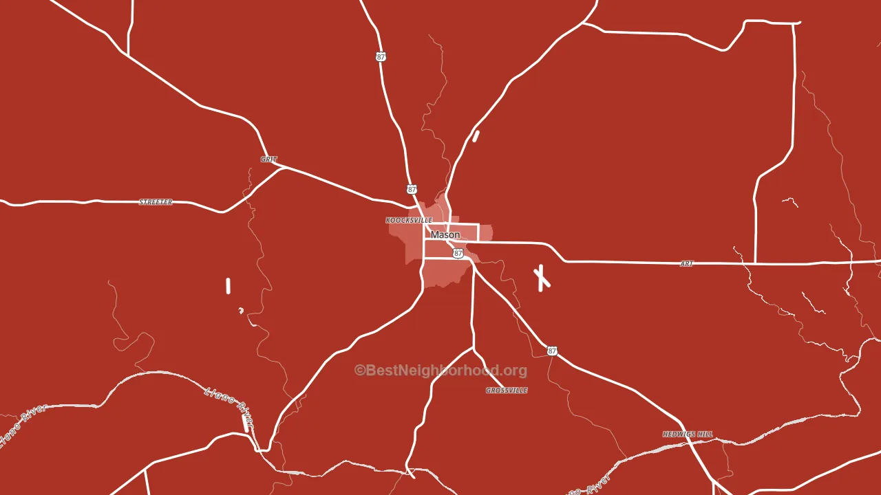 76856, TX block-group political-lean map