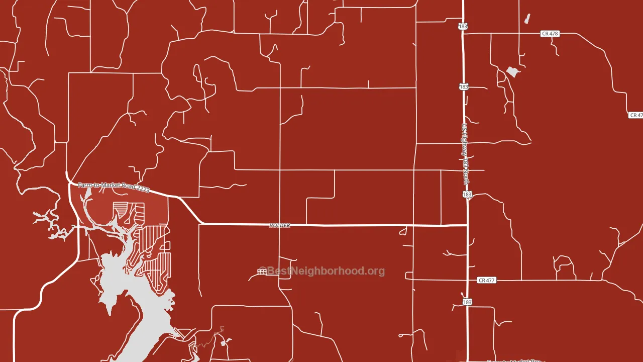 76857, TX block-group political-lean map