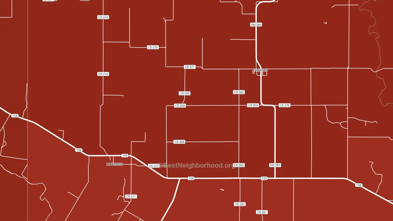 76865, TX block-group political-lean map