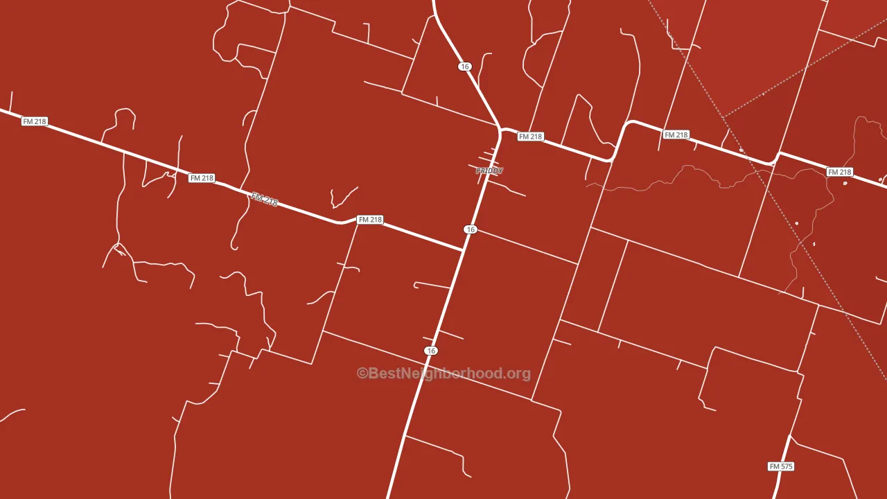 76870, TX block-group political-lean map