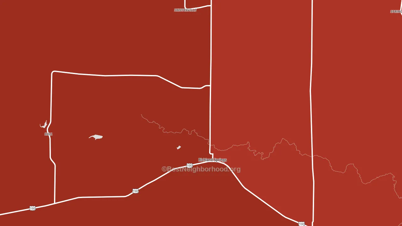 76871, TX block-group political-lean map