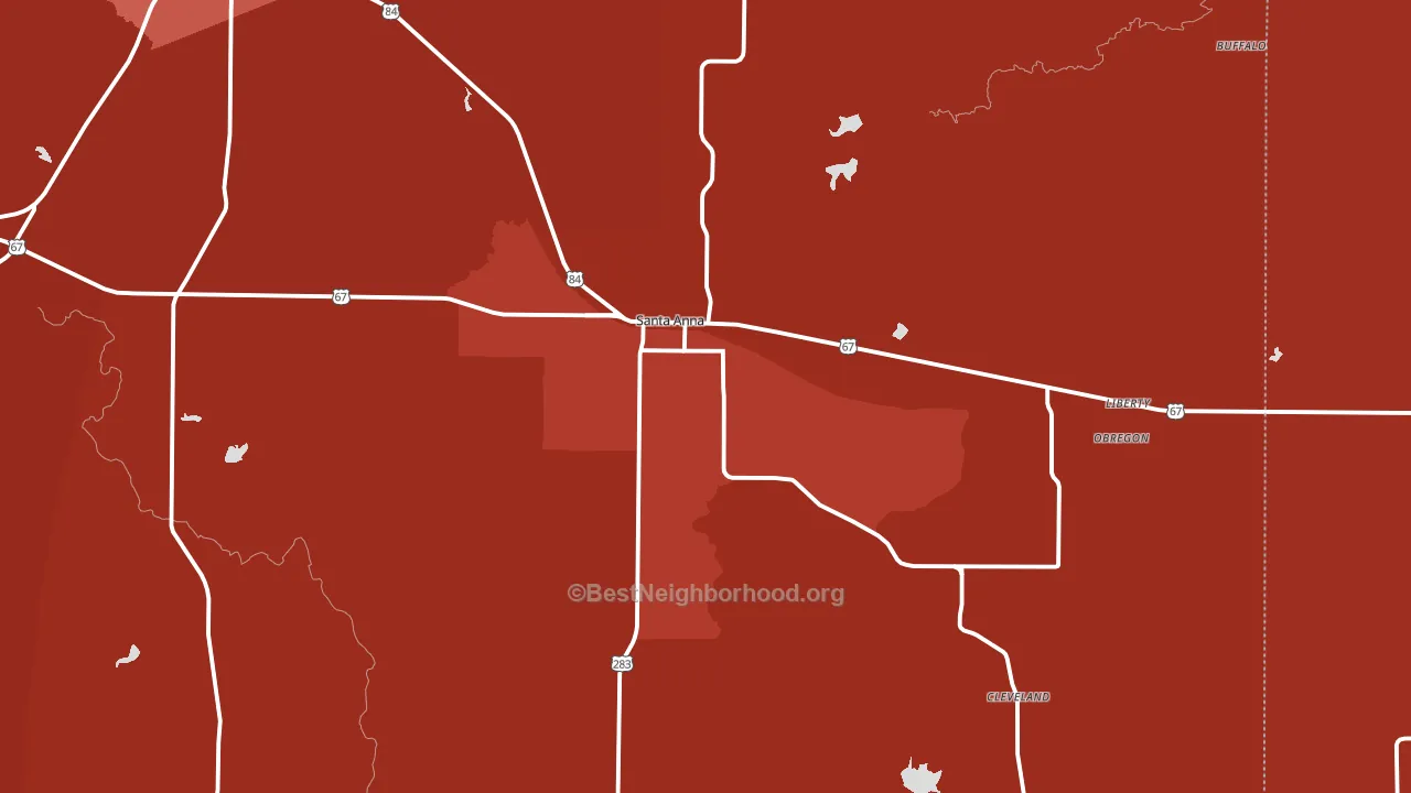 76878, TX block-group political-lean map