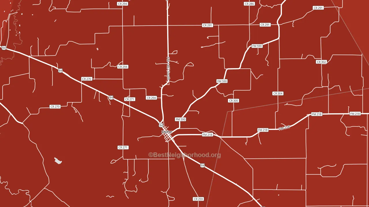 76890, TX block-group political-lean map