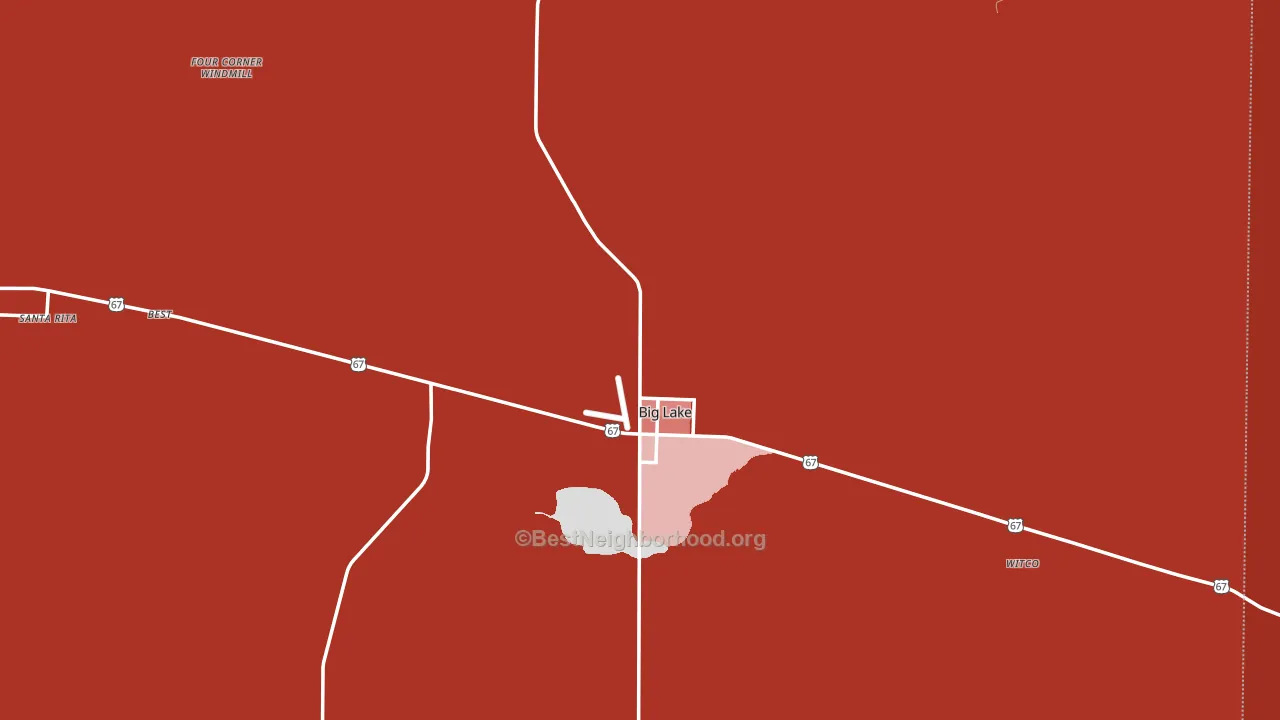 76932, TX block-group political-lean map