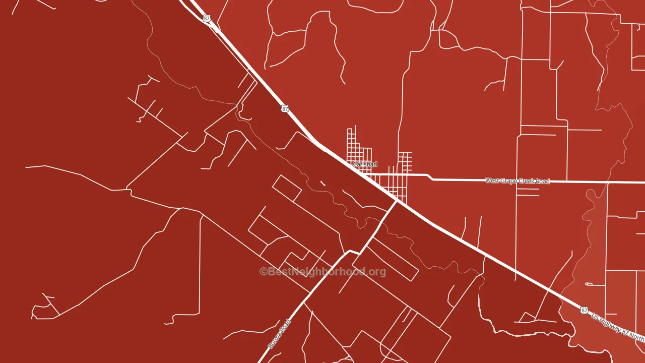 76934, TX block-group political-lean map