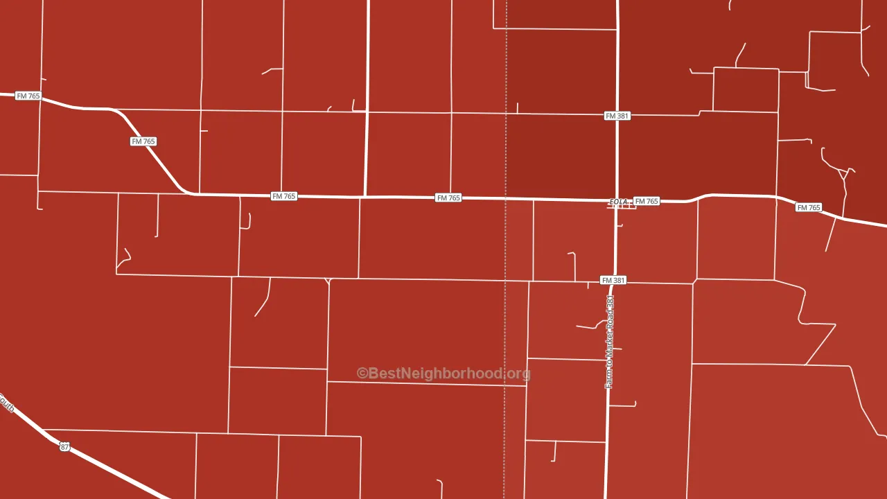 76937, TX block-group political-lean map