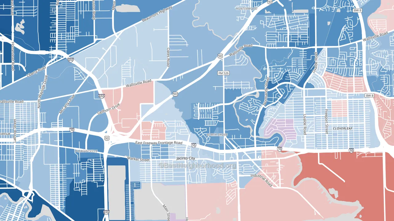 77013, TX block-group political-lean map