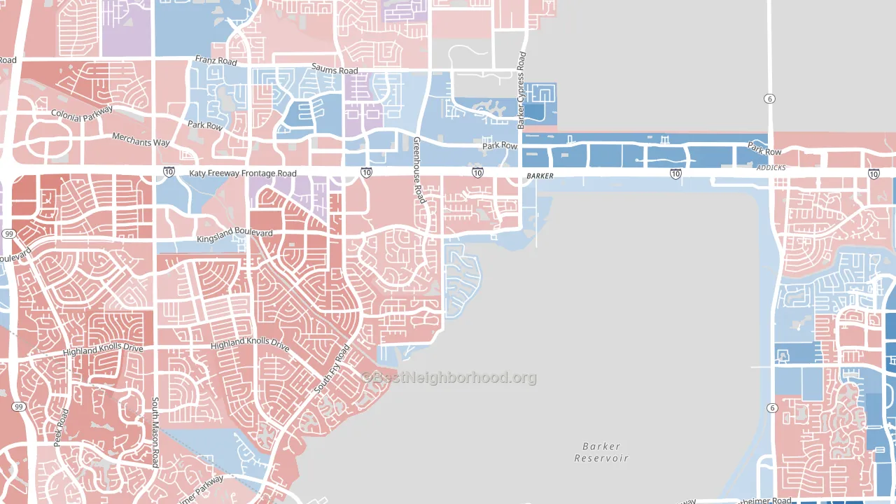 77094, TX block-group political-lean map