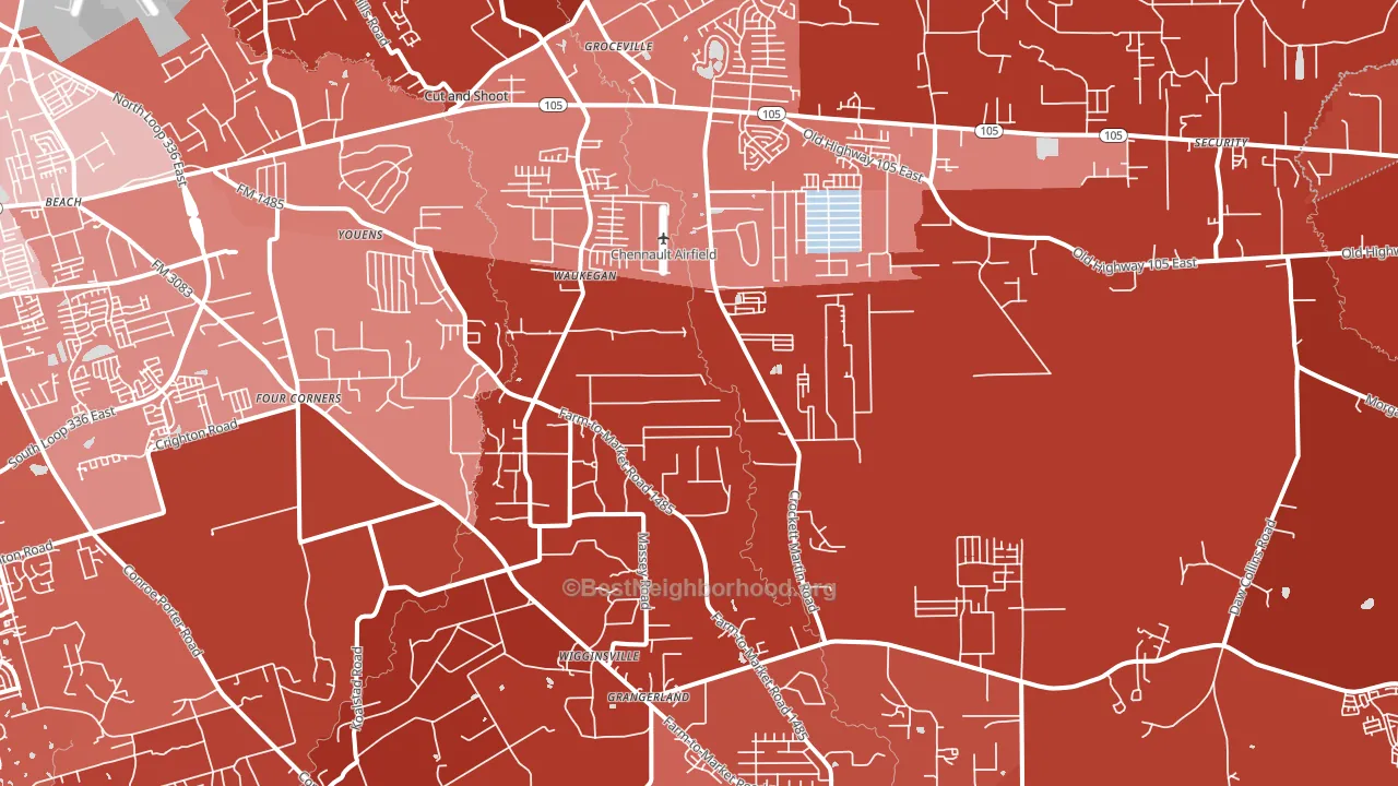 77306, TX block-group political-lean map