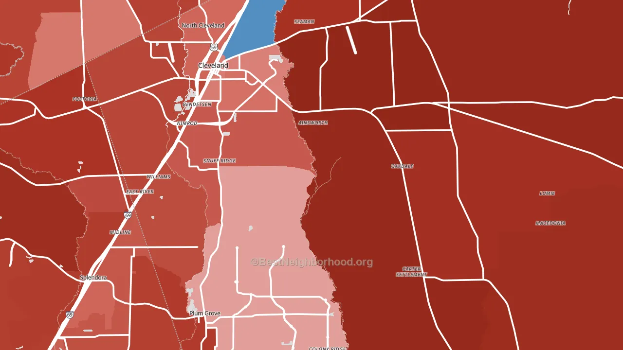 77327, TX block-group political-lean map