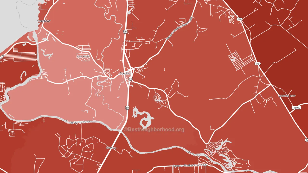77335, TX block-group political-lean map