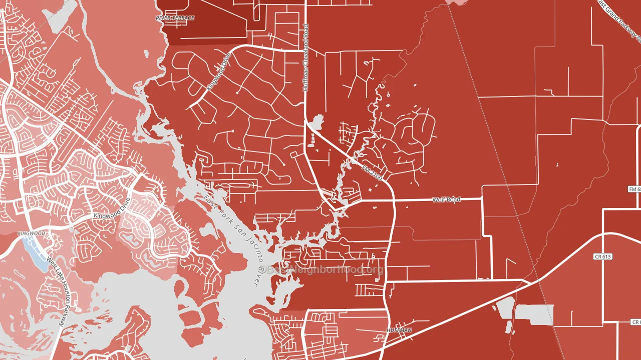 77336, TX block-group political-lean map