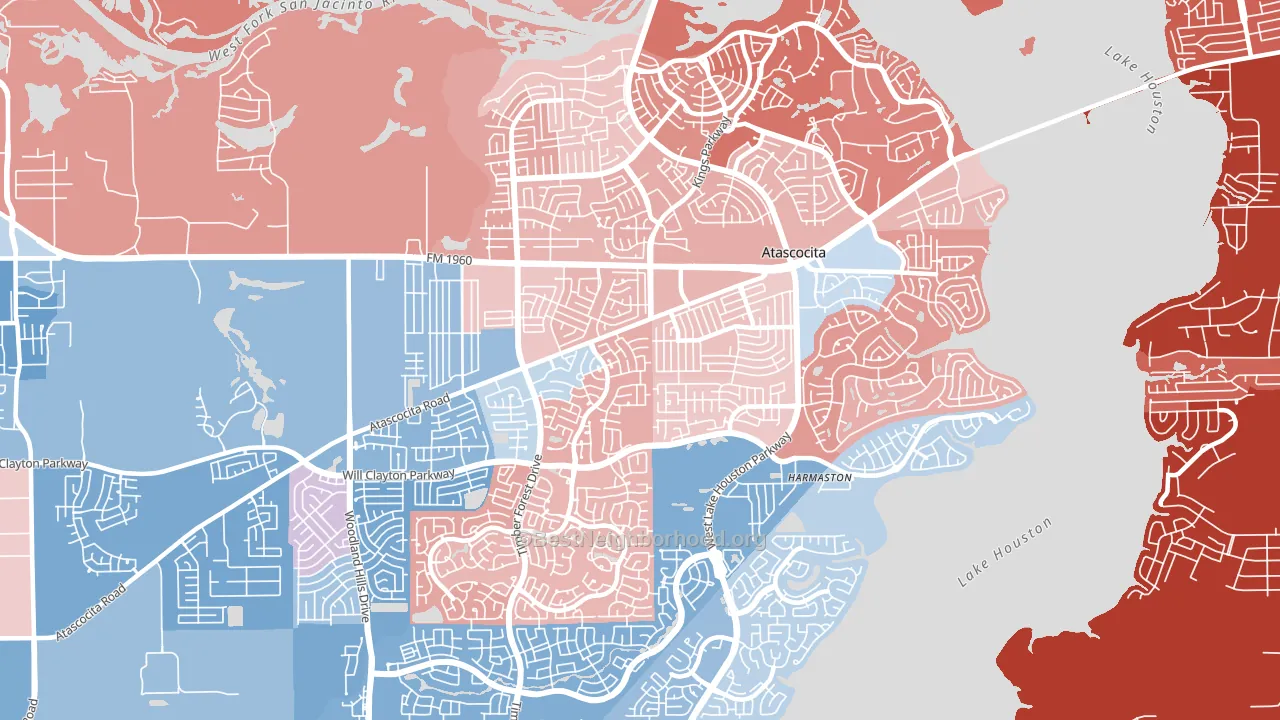 77346, TX block-group political-lean map