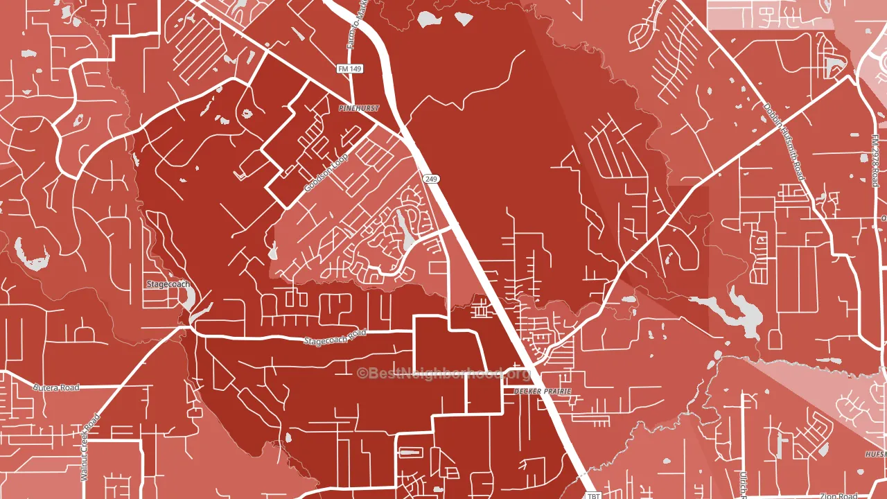 77362, TX block-group political-lean map