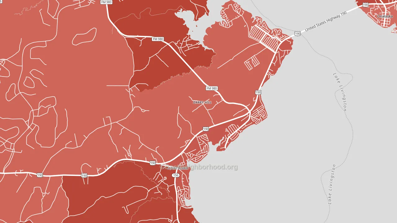 77364, TX block-group political-lean map