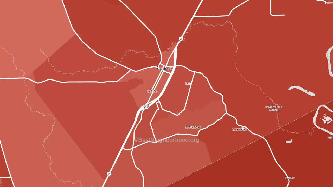 77371, TX block-group political-lean map
