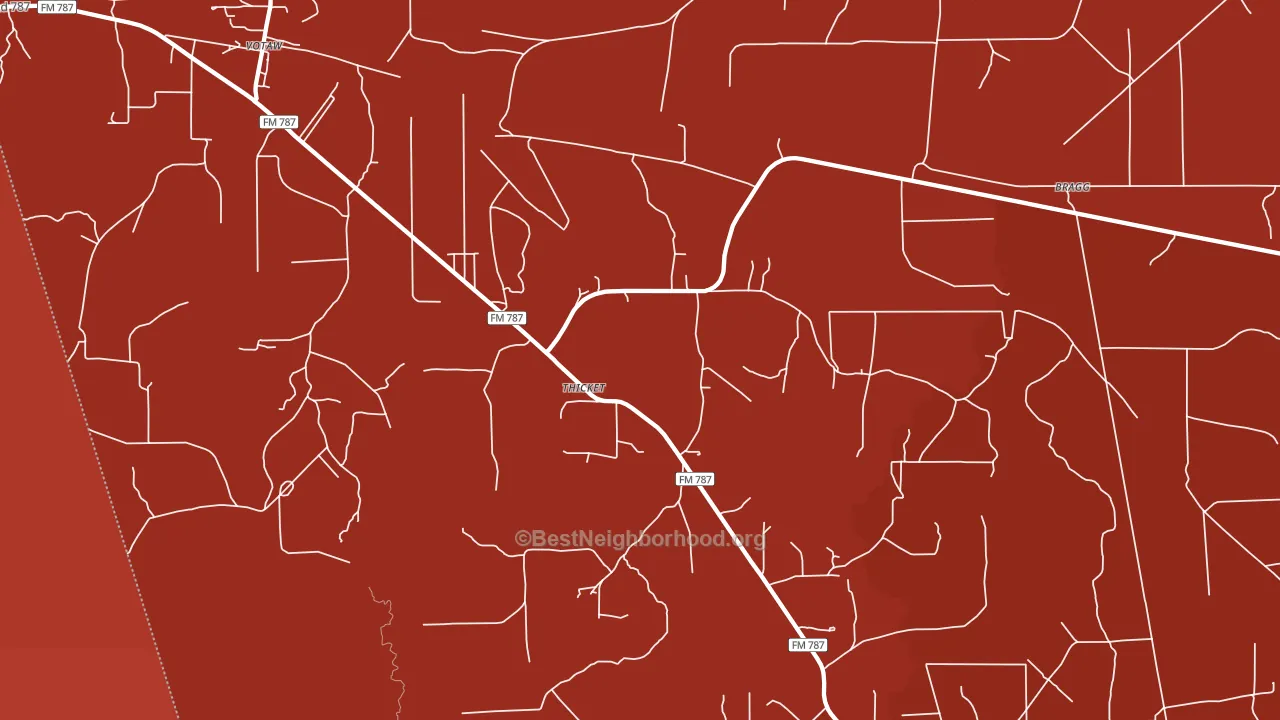 77374, TX block-group political-lean map