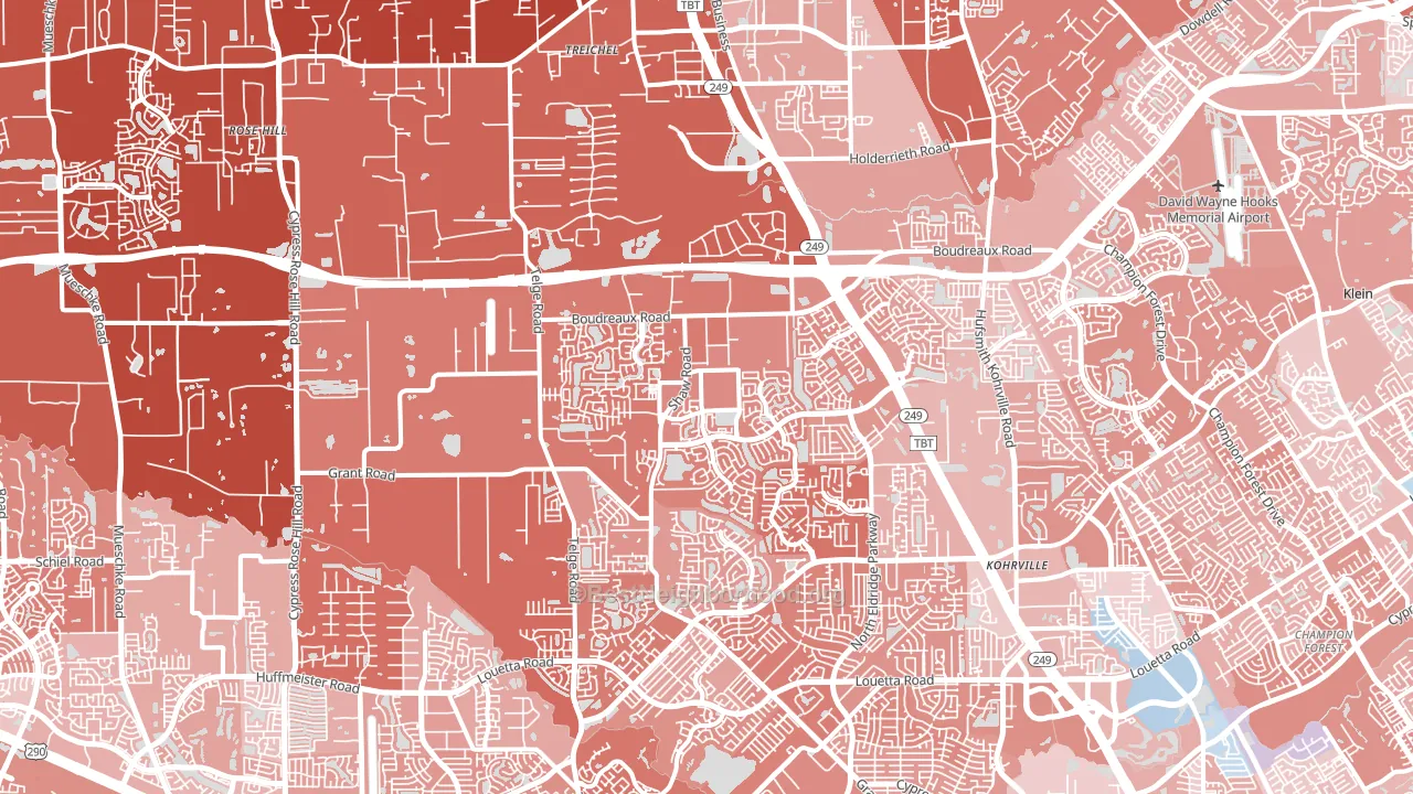 77377, TX block-group political-lean map
