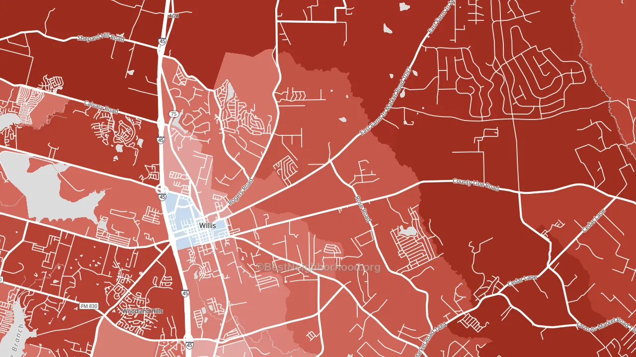 77378, TX block-group political-lean map
