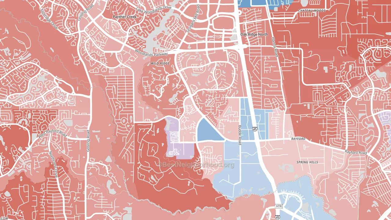 77380, TX block-group political-lean map
