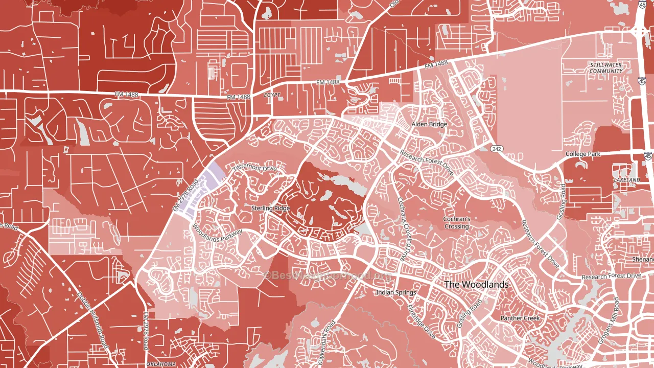 77382, TX block-group political-lean map